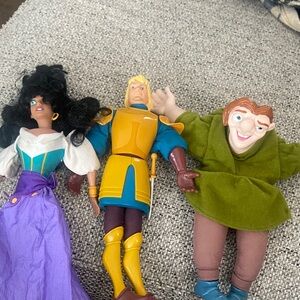 Disney Burger King Happy Meal Hunchback Notre Dame Phoebus Esmeralda Doll Puppet